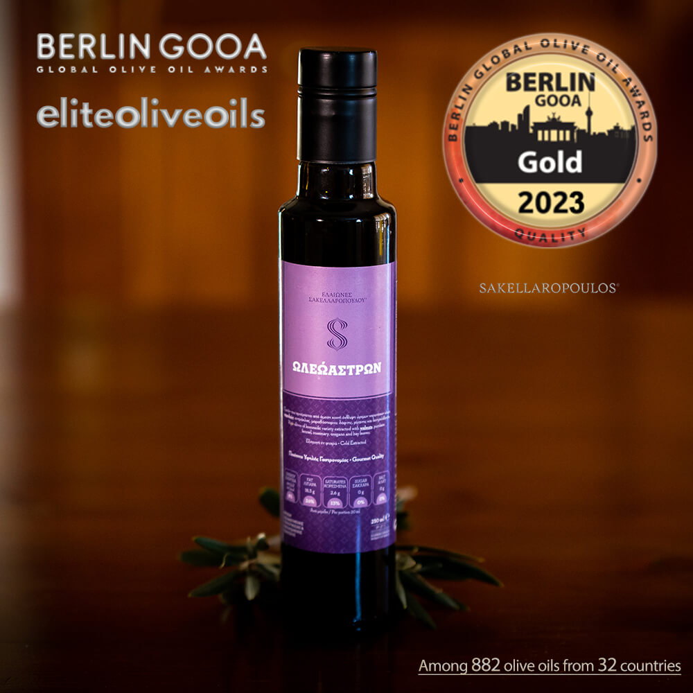 berlin global olive oil awards 2023 Ωλεώαστρων Oleoastron gourmet evoo Gold award flavored