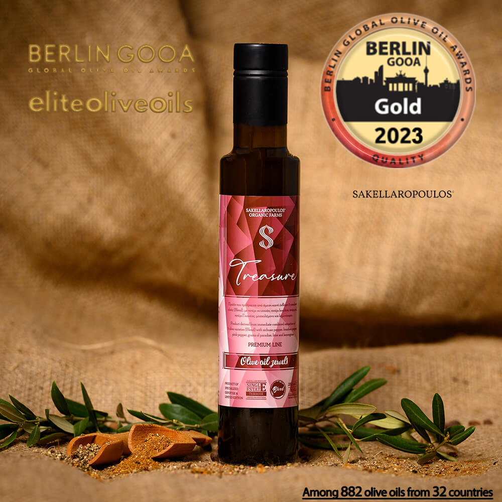 berlin global olive oil awards 2023 Treasure gourmet evoo Gold award flavored
