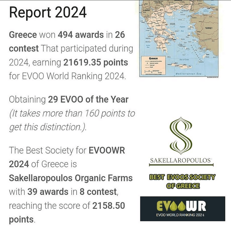 best greek organic extra virgin olive oils Koroneiki evoos evoowr 2024 fyllikon agourelaio armonia harvest