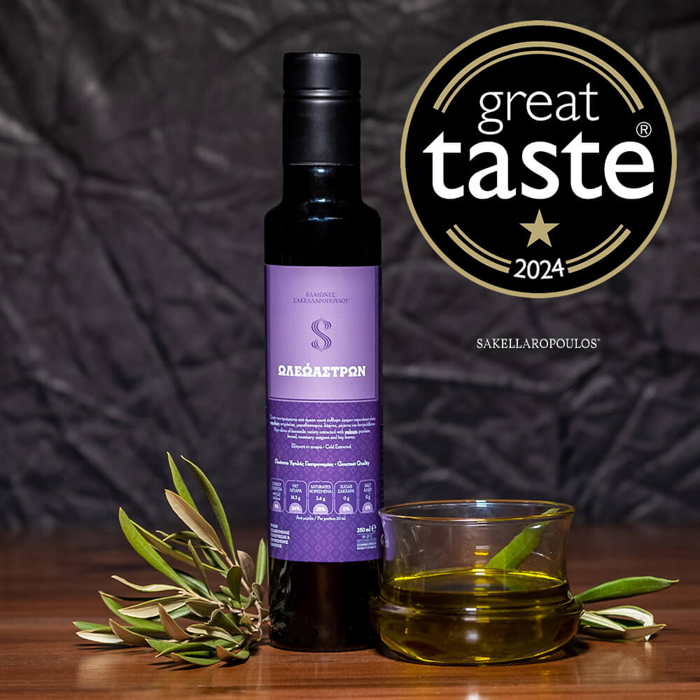 GREAT TASTE AWARDS 2024 gold stars olives London Oleoastron Gourmet organic olive oil Sparta