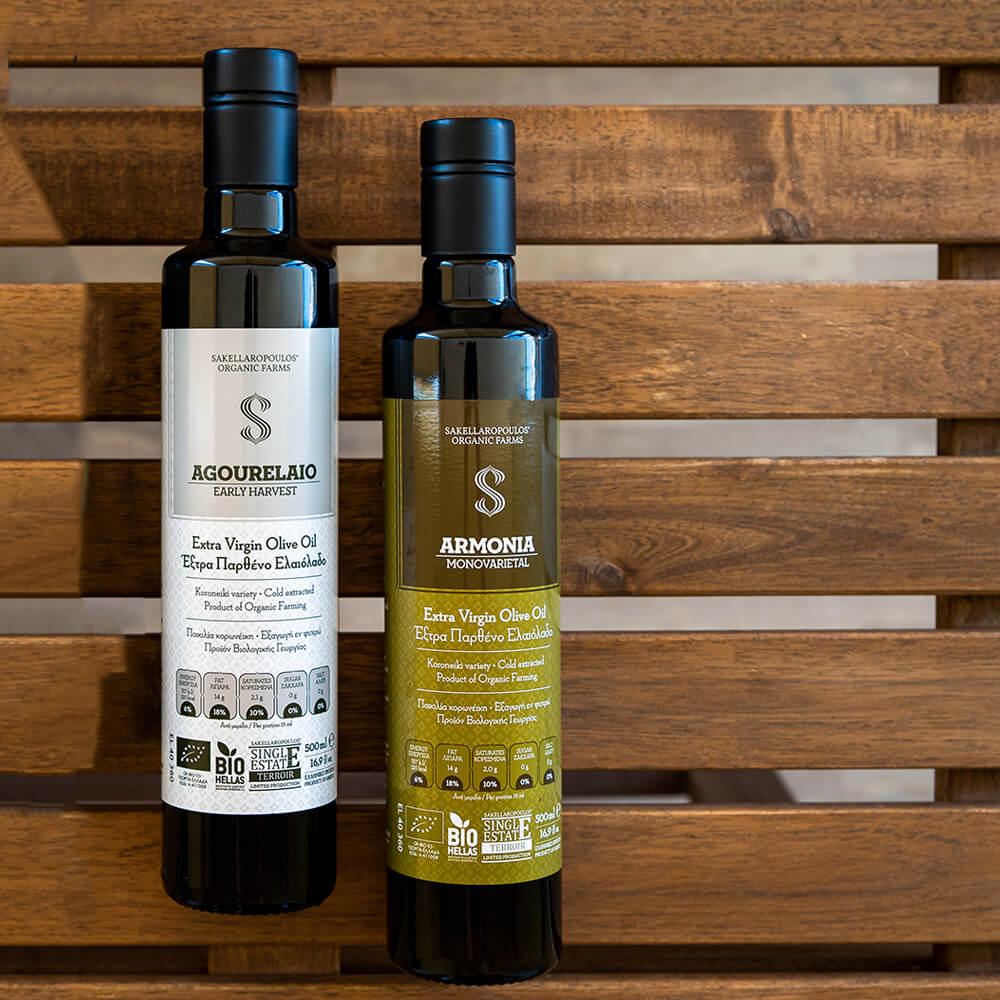 armonia agourelaio evoo olive oil organic unripe first harvest polyphenols oleocanthal